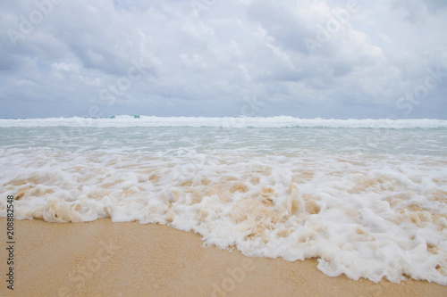 Sticker Beach summer wave sea background