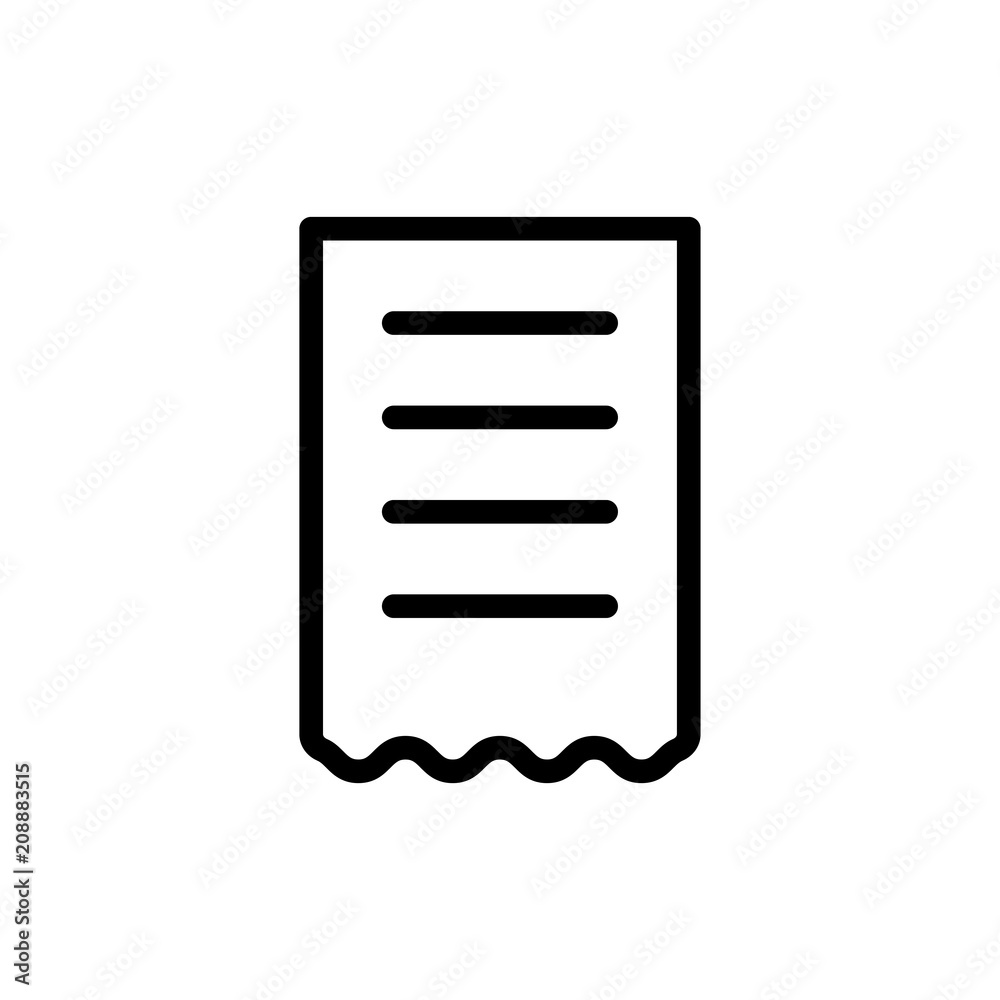 receipt icon vector illustration receipt icon vector illustration