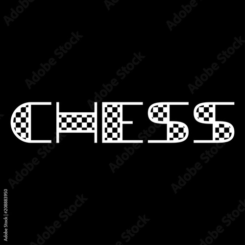 Tipografia CHESS en fondo negro