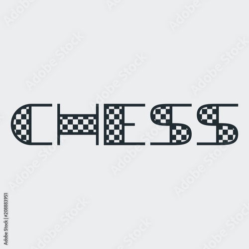 Tipografia CHESS en fondo gris