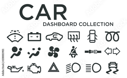 Car Dashboard Icon Collection