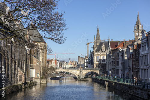 Gent, Belgium at day, Ghent old town