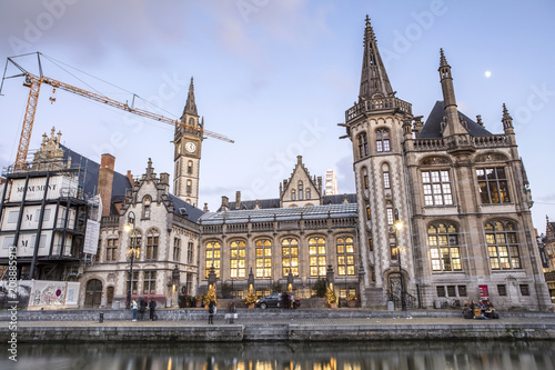 Gent, Belgium at day, Ghent old town