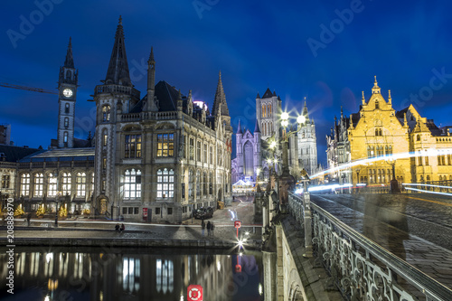 Gent  Belgium at day  Ghent old town