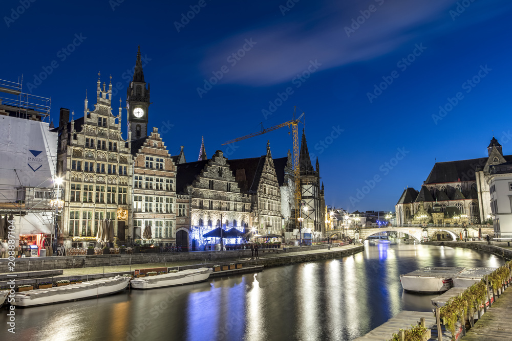 Gent, Belgium at day, Ghent old town