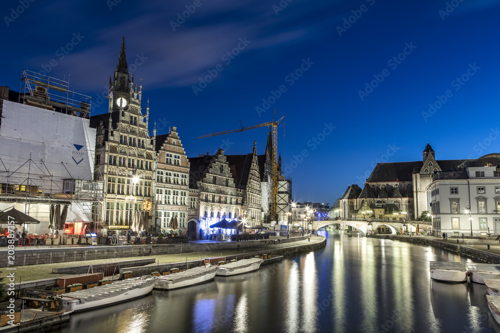 Obraz premium Gent, Belgium at day, Ghent old town