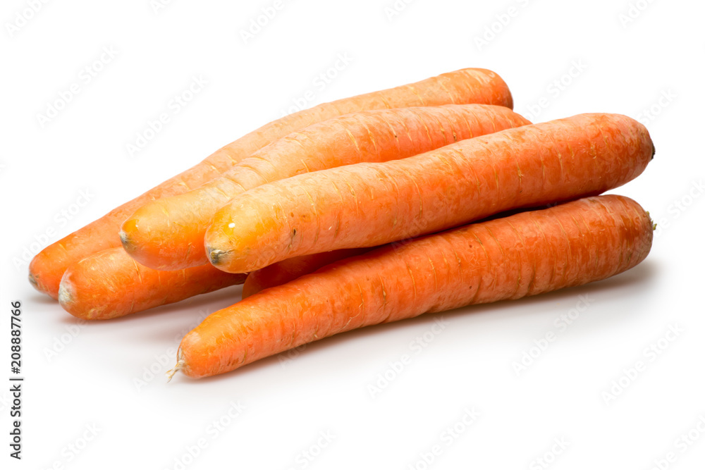 Ripe carrots isolated on a white background Ripe carrots isolated on a white background