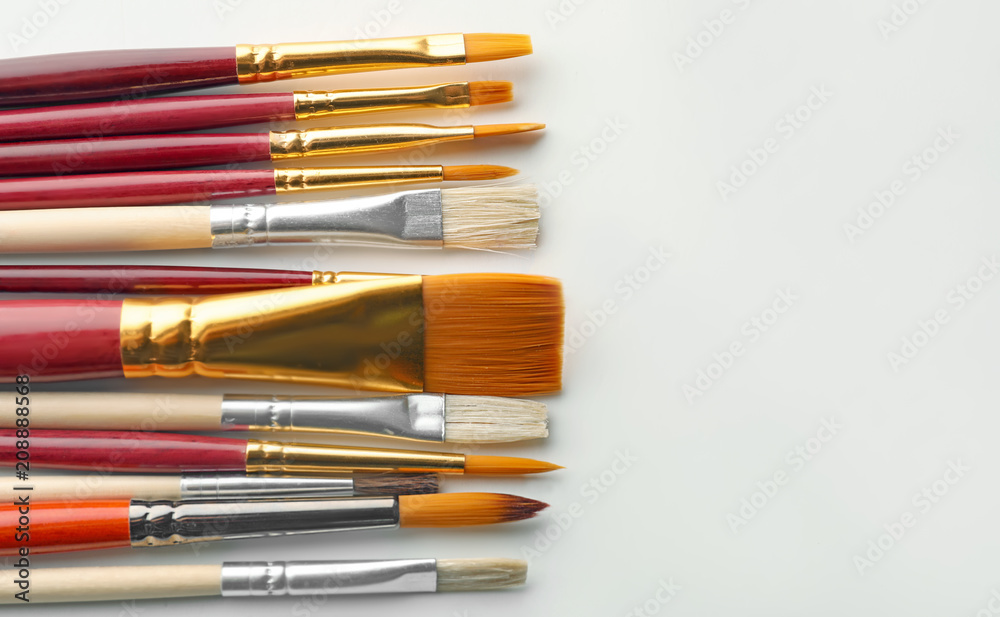 Paint brushes, isolated on white Paint brushes, isolated on white