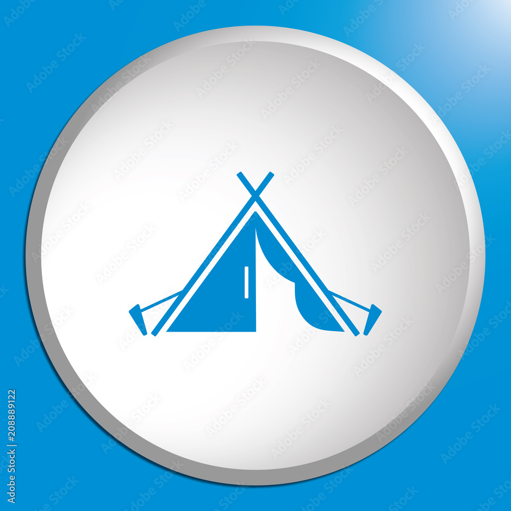 Stylized icon of tourist tent Stylized icon of tourist tent