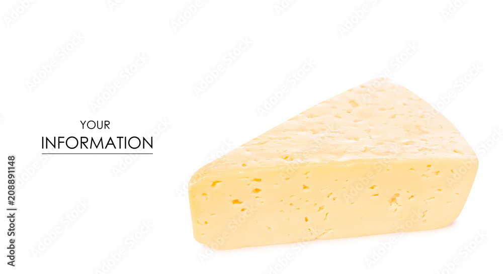 Cheese dairy food pattern on a white background isolation Cheese dairy food pattern on a white background isolation