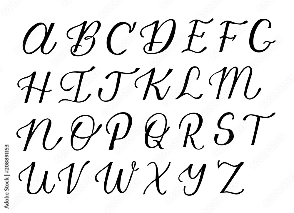 Hand drawn vector latin alphabet, on white background. Hand drawn vector latin alphabet, on white background.