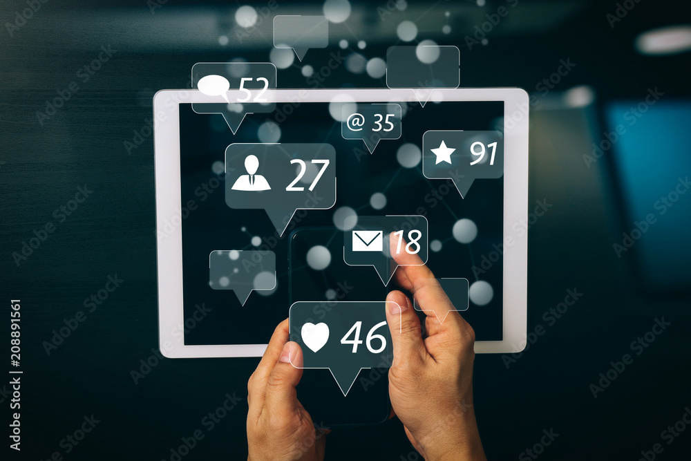 cyber security internet and networking concept.Businessman hand working with VR screen padlock icon on mobile phone and digital tablet computer