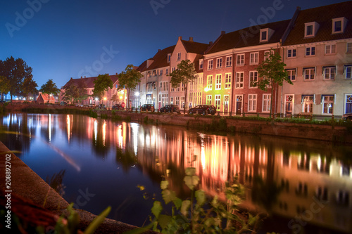 Long exposure night photography in Bergen op Zoom, The Netherlands