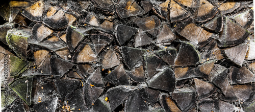 Verittertes Brennholz