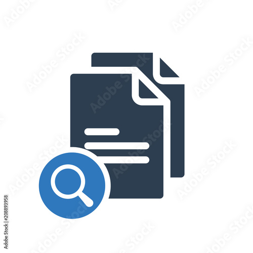 Copy icon, signs icon with research sign. Copy icon and explore, find, inspect symbol