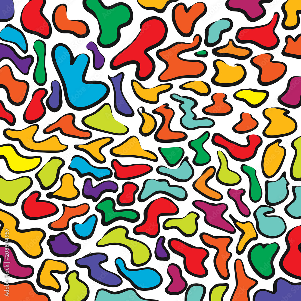 Colorful fluid wallpaper pattern