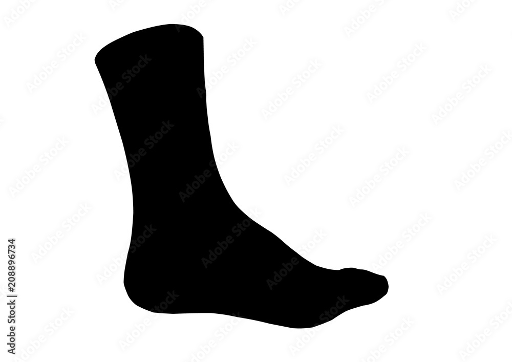 Foot vector sketch isolated on white background Foot vector sketch isolated on white background