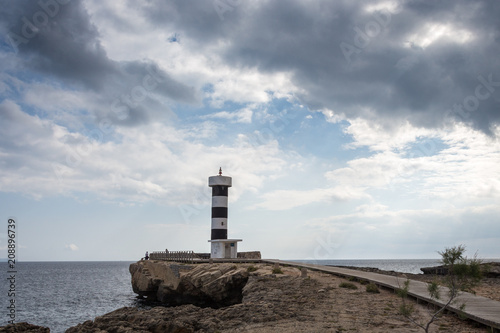 Mallorca, Spain; March 18, 2018: Lighthouse of Colonia de San Jordi
