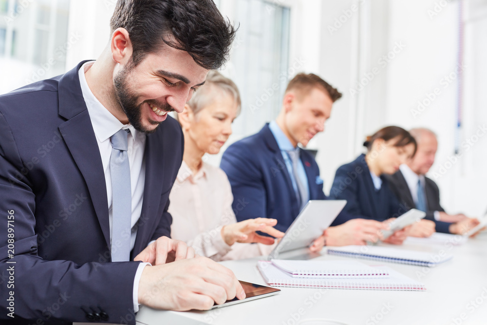 Geschäftsmann im Business Seminar