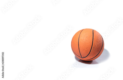 Small Basketball for kids or pet on isolated white background.  Object for sport concept © Suphansa