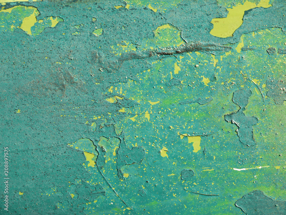 Obraz premium green metal surface/texture/background with scratches
