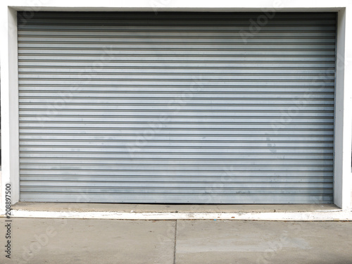 corrugated metal sheet,white Slide door ,roller shutter texture © srckomkrit