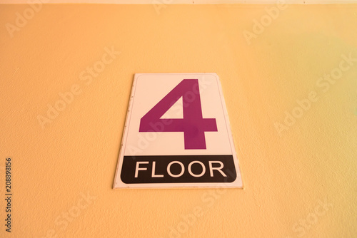 Signs floor of Building No.4 of D varee diva kiang haad beach hotel Hua Hin city Prachuab Khirikhan, Thailand. photo