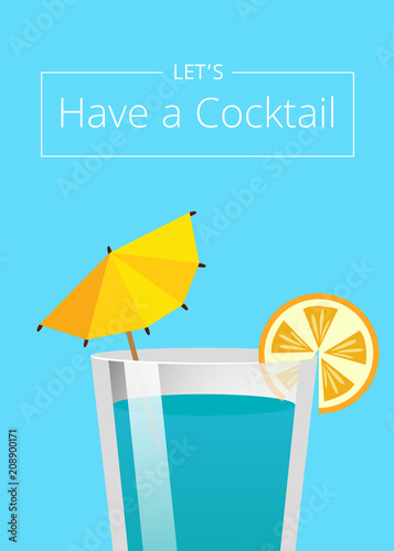 Lets Have Cocktail Summer Party Promo Poster Drink