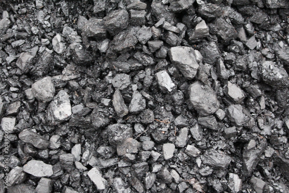 A mound of coal