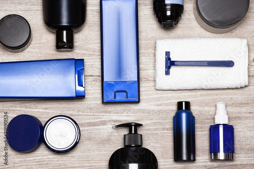 Fotografía Men cosmetics must-haves - male grooming products flat lay