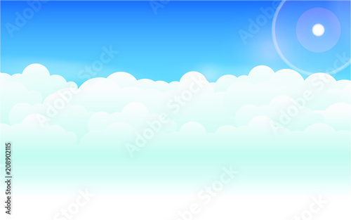Fototapeta Naklejka Na Ścianę i Meble -  wolkig blauer himmel