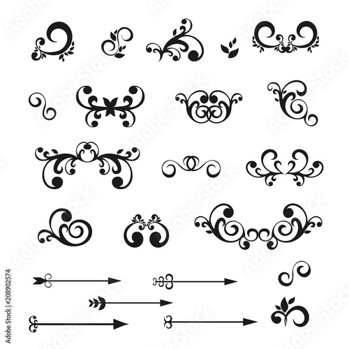 Set of vintage decorative elements for your design.