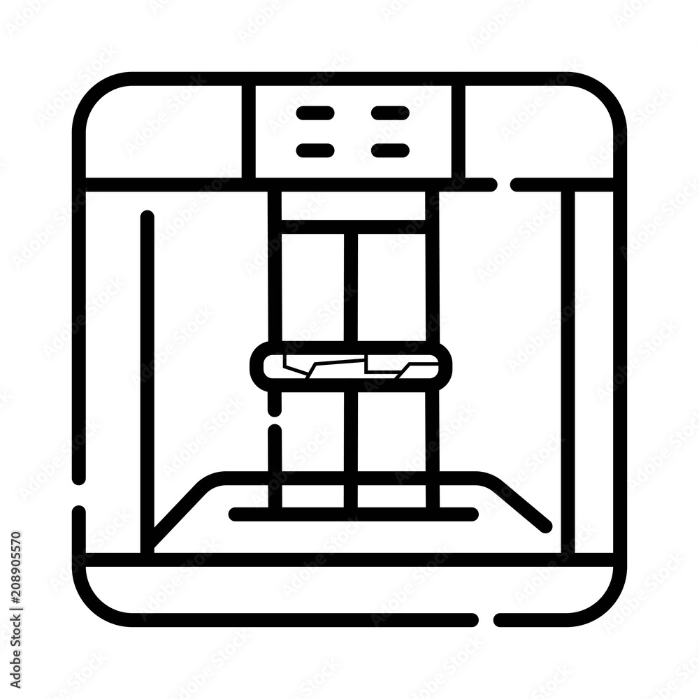 3D Printing Scanner vector icon