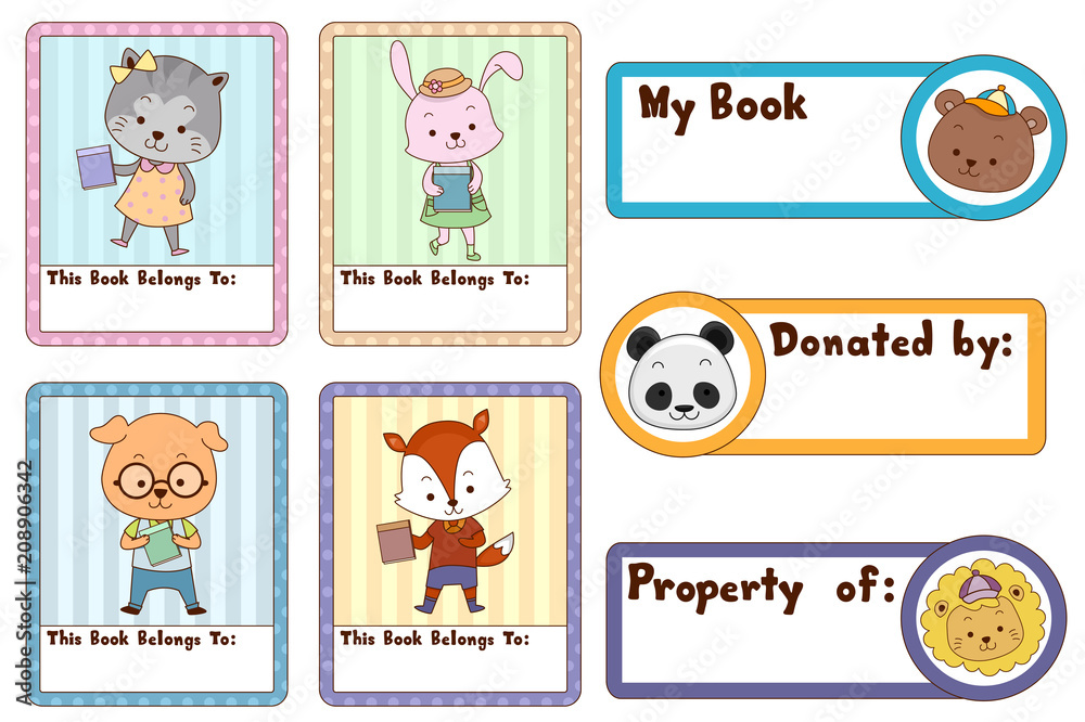 Animal Book Plates Designs Illustration Animal Book Plates Designs Illustration