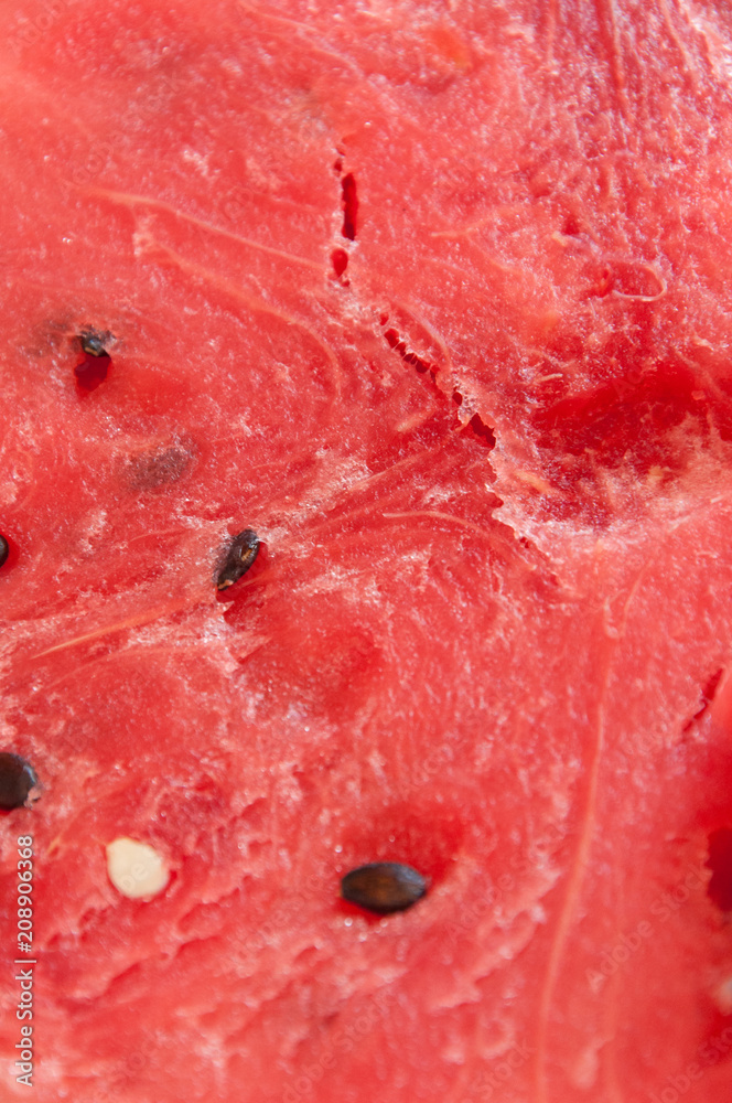 Red texture of sweet watermelon with seeds Red texture of sweet watermelon with seeds
