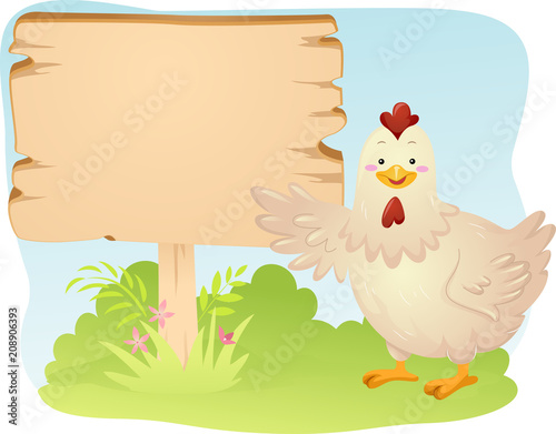 Chicken Mascot Bird Farming...