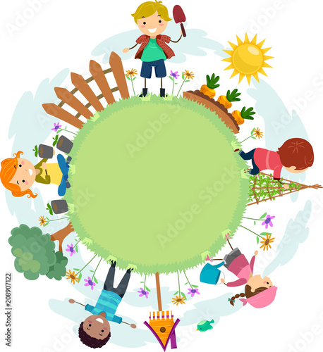 Stickman Kids Garden Frame ...