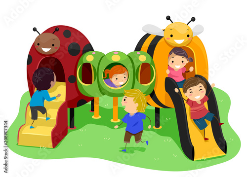 Stickman Kids Bugs Playgrou...