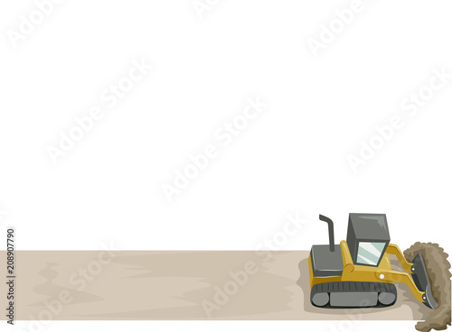 Bulldozer Clean Path Illustration