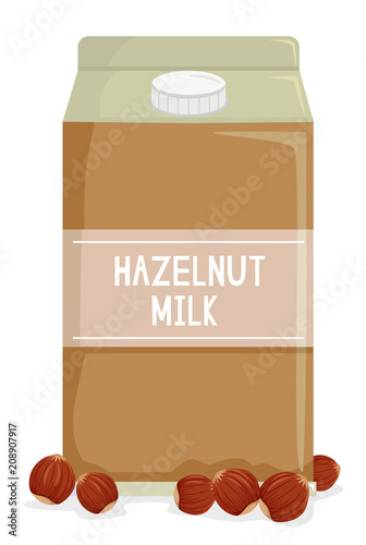 Hazel Nut Milk Illustration