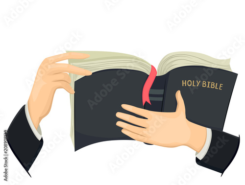 Hands Holy Bible Illustration