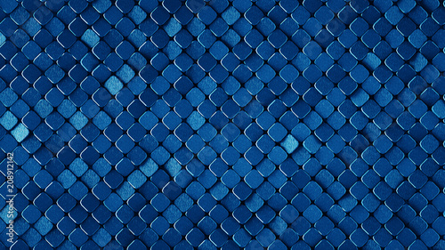 Rhombus pattern metallic bl...
