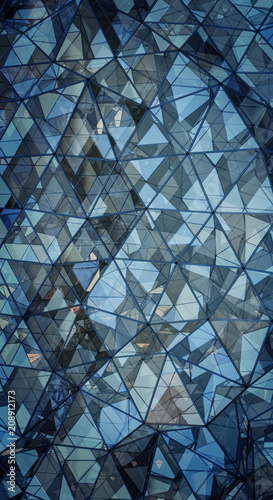 Triangular glass polygonal ...