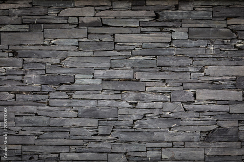 Grey slate wall background texture