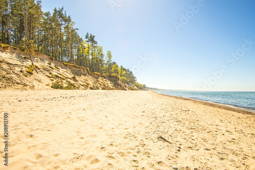 Baltic Sea in Poland, beach of Orzechowo, Poland photo