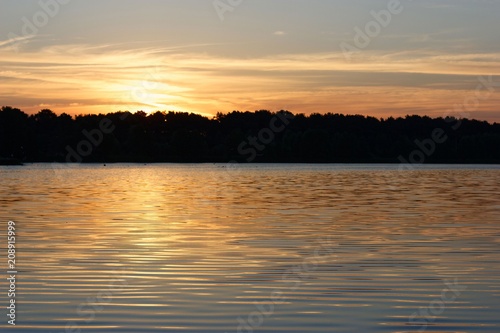 View on a lake during sunrise