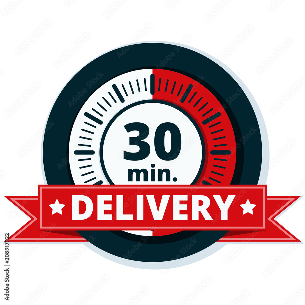 30 minutes delivery illustration 30 minutes delivery illustration
