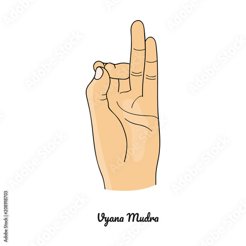Vyana Mudra. Vector.