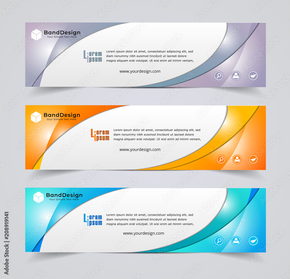 Abstract Header Banner design Vector Background for cover page website and advertising.