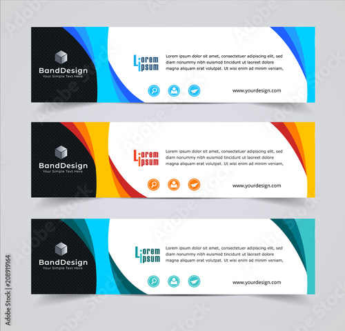 Abstract Header Banner design Vector Background for cover page website and advertising.